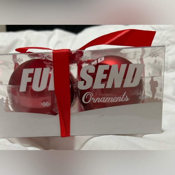New in box red Full Send Christmas Ornaments (4-pack) - Picture 3 of 3